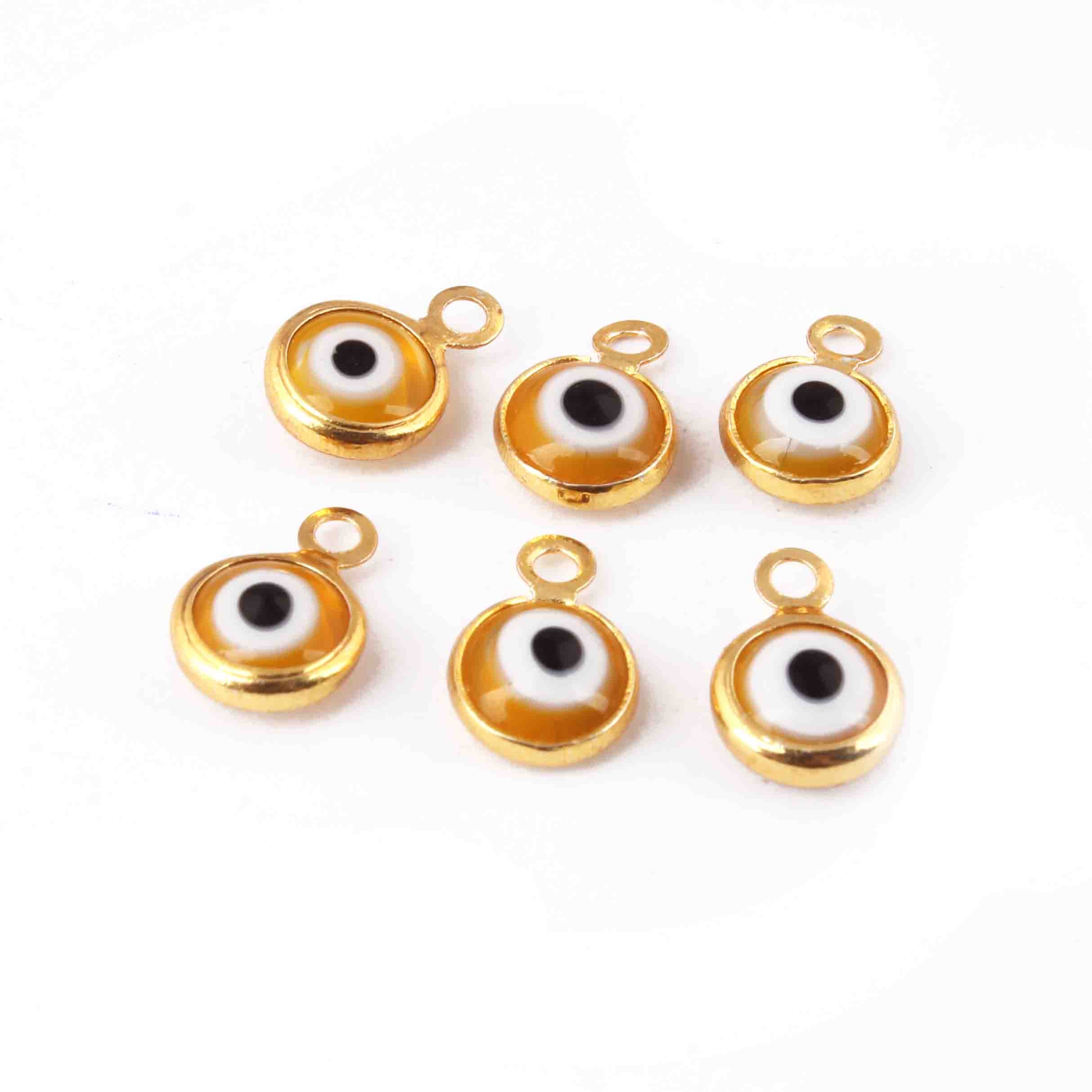 Short necklaces : Gold-plated necklace with evil eye